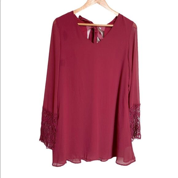 UMGEE Flowy Little "Maroon" Dress Size Medium - Picture 1 of 7